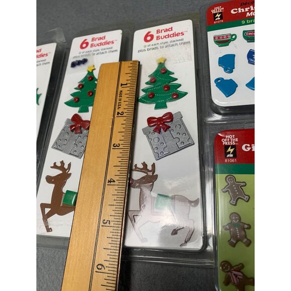 Christmas-Themed Brad Buddies & Hot Off The Press Brads Set - Picture 8 of 10